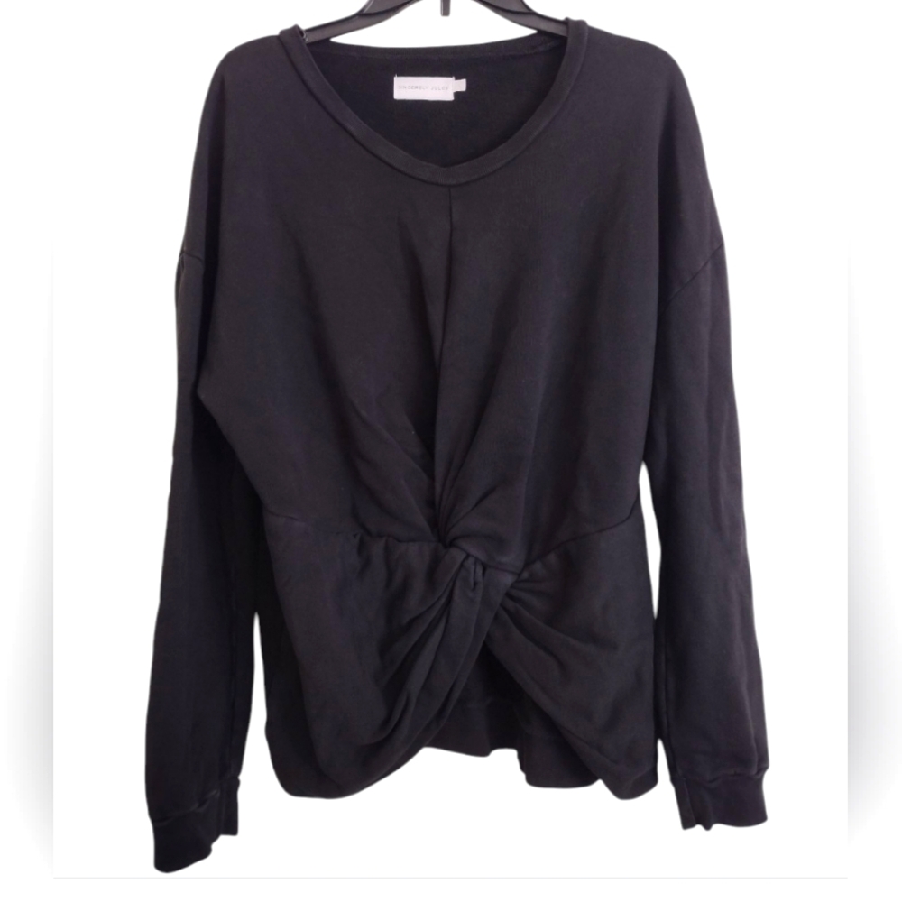 Sincerely Jules Black Twist Knot Front Sweatshirt Size Large